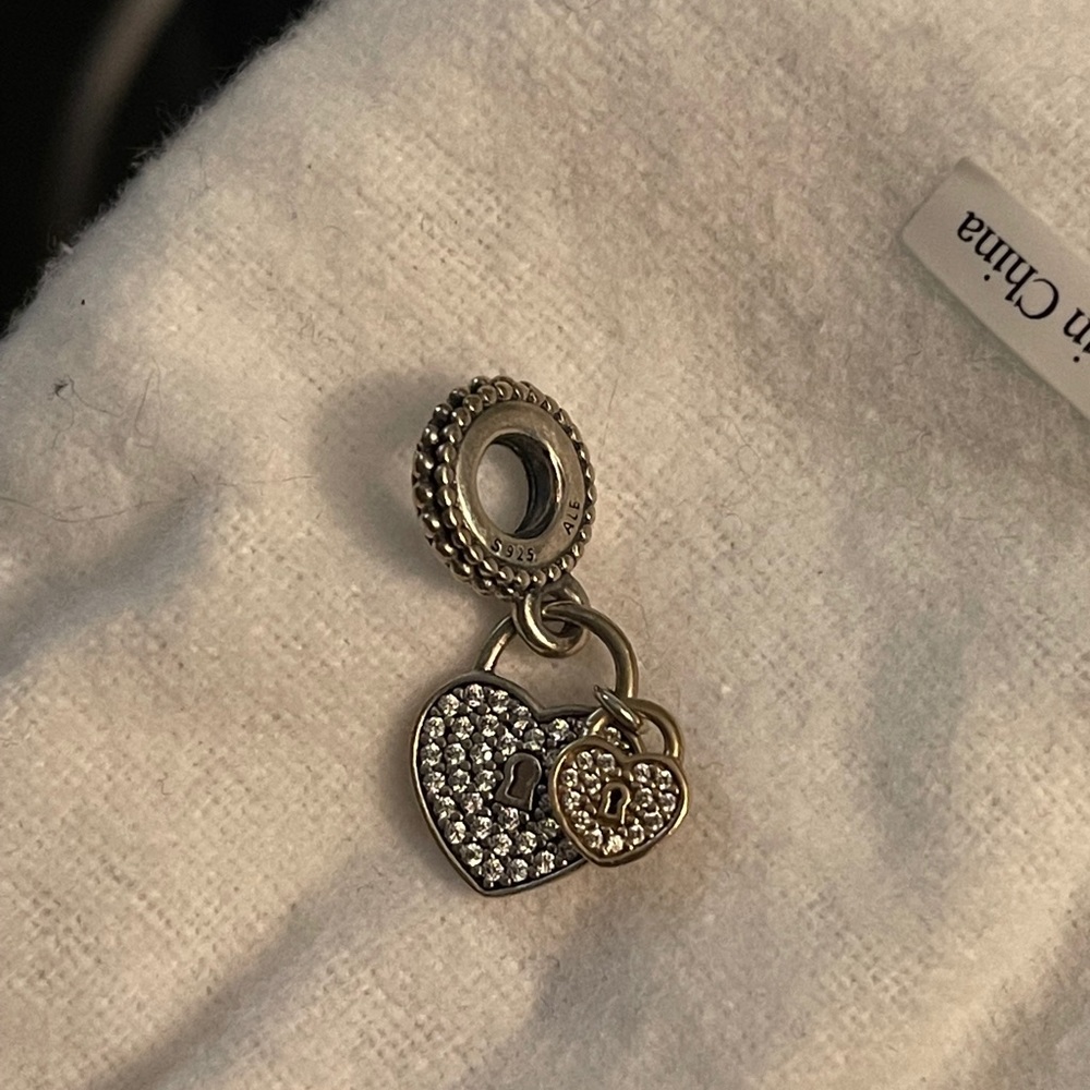 Authentic Pandora heart lock charm